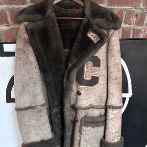 Men's Brown faux Shearling Coat